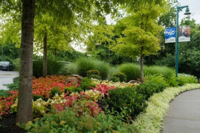 island in pigeon forge sidewalk landscape