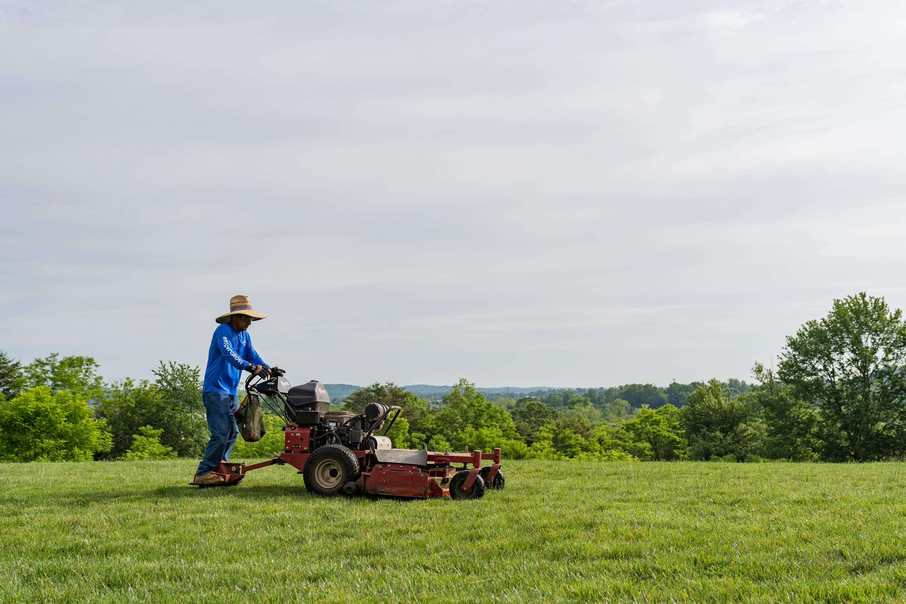 bright grove crew mowing